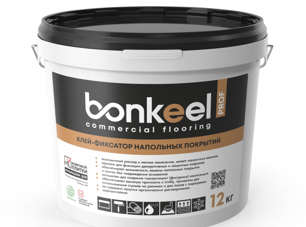 Фото - клей-фиксатор для напольных покрытий bonkeel prof 12кг